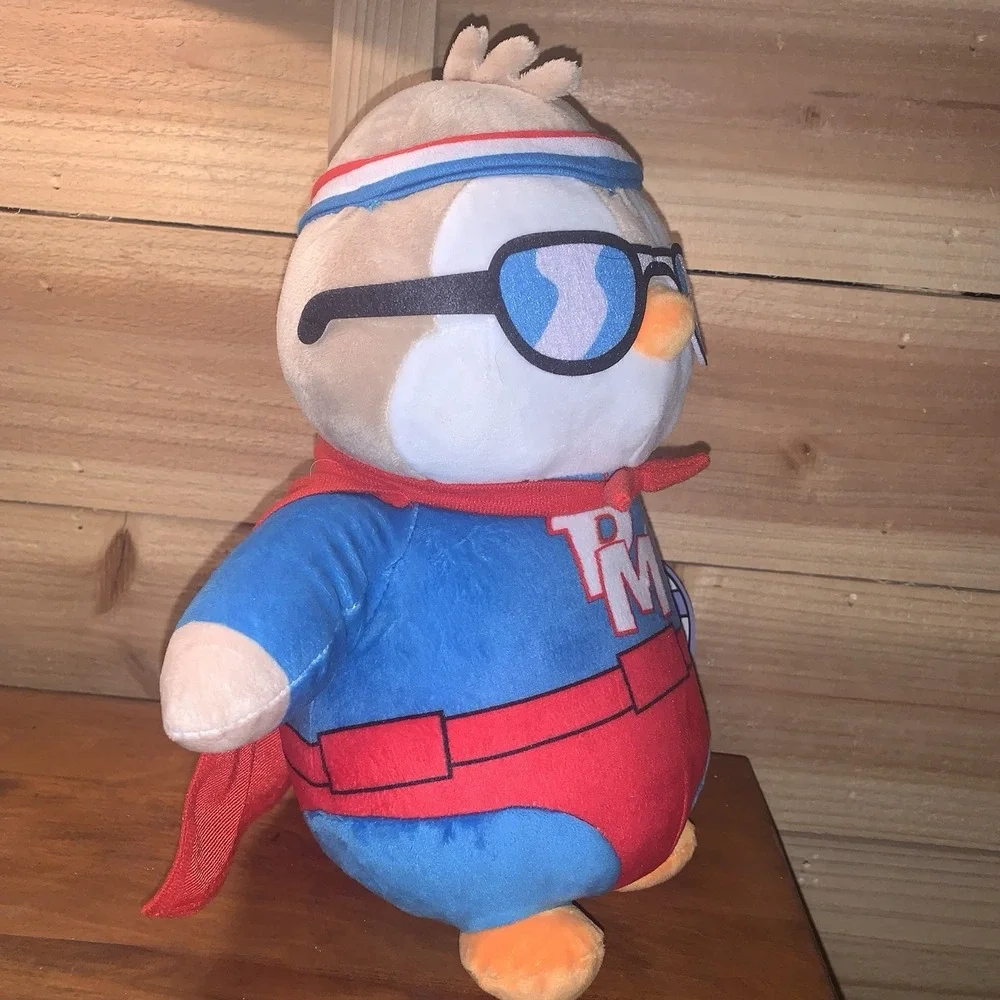 PUDGY PENGUINS Pudgy Man Superhero Red‎ Cape PLUSH Plushie 11